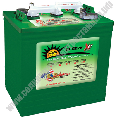 Тяговый аккумулятор глубокого разряда U S Battery RE GC2H XC 6 вольт 242 ач цена Хабаровск Тяговый аккумулятор глубокого разряда U S Battery RE GC2H XC 6 вольт 242 ач купить в Хабаровске