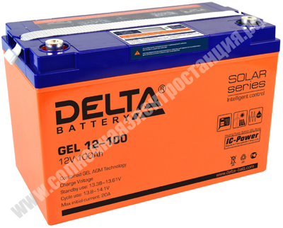 Аккумулятор гелевый 12 вольт 100 ампер*час Delta GEL 12-100 цена Хабаровск Аккумулятор гелевый 12 вольт 100 ампер*час Delta GEL 12-100 купить в Хабаровске
