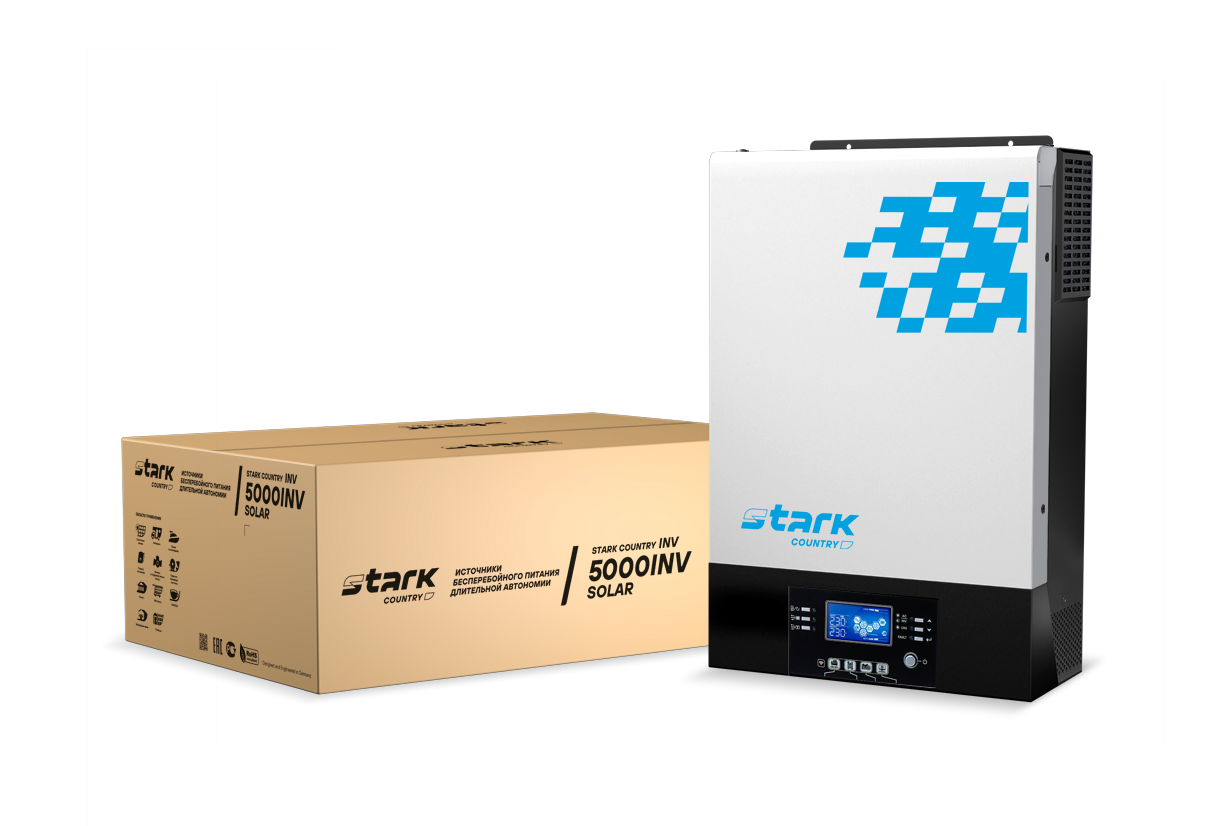 Гибридный солнечный инвертор Stark Country 5000 INV SOLAR 5 кВт 48 В (MPPT) цена Хабаровск Гибридный солнечный инвертор Stark Country 5000 INV SOLAR 5 кВт 48 В (MPPT) купить в Хабаровске
