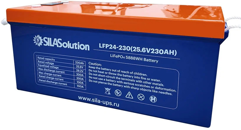 Литиевый аккумулятор (LiFePO4) 24 в 230 ач SILAsolution LFP24-230 цена Хабаровск Литиевый аккумулятор (LiFePO4) 24 в 230 ач SILAsolution LFP24-230 купить в Хабаровске